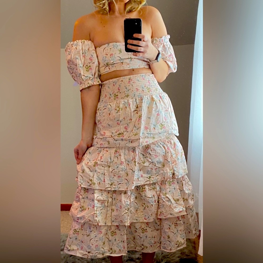 Paloma Tiered Skirt and top set